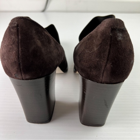 Aldo Chelini Slip On Clogs Heels Shoes womens Size 9 Brown Suede Pump - Picture 5 of 11